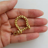 Maxbell Brass Horseshoe Buckle Screw D Rings U Shape Shackle For Diving Canoeing - Aladdin Shoppers