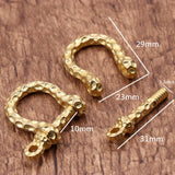 Maxbell Brass Horseshoe Buckle Screw D Rings U Shape Shackle For Diving Canoeing - Aladdin Shoppers