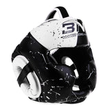 Maxbell Kids Boxing Helmet Head Guard Martial Arts Gear MMA Protector Black + White