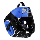 Maxbell Kids Boxing Helmet Head Guard Martial Arts Gear MMA Protector Black + Blue