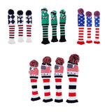 Maxbell 3Pcs/set Golf Headcover Knit Pom Pom Vintage Head Cover #1 3 5 Long Neck Knit Sock Golf Club Head Covers - Aladdin Shoppers