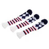 Maxbell 3Pcs/set Golf Pom Pom Head Covers No.#1 #3 #5 Club Knitted Rescue Headcovers Knit Socks Protector - Aladdin Shoppers