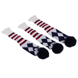 Maxbell 3Pcs/set Golf Pom Pom Head Covers No.#1 #3 #5 Club Knitted Rescue Headcovers Knit Socks Protector - Aladdin Shoppers