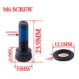 8 Pieces Bike Disc Brake Mount Adapter Steel Screws with Washers