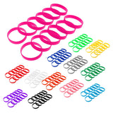 Maxbell Maxbell 12 Pieces Blank Wristbands Bracelet Silicone Rubber Wrist Bands Rose Red