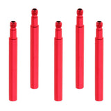 Maxbell Maxbell 5 Pieces Presta Valve Extender for Fixed Gear Bike/Road Bike Red 60mm