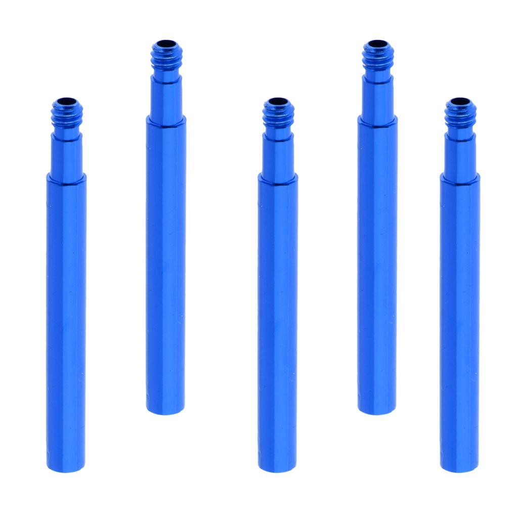 Maxbell Maxbell 5 Pieces Presta Valve Extender for Fixed Gear Bike/Road Bike Blue 60mm