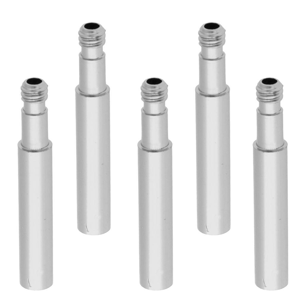 Maxbell Maxbell 5 Pieces Presta Valve Extender for Fixed Gear Bike/Road Bike Silver 40mm