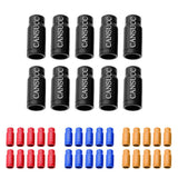 Maxbell 10Pcs Bike Valve Cap Dust Cover MTB Road Bicycle Accessories Schrader Black - Aladdin Shoppers