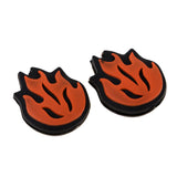 Maxbell 2x2 Piece Silicone Flame Tennis Racket Shock Absorber Shockproof Damper Orange