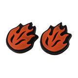 Maxbell 2x2 Piece Silicone Flame Tennis Racket Shock Absorber Shockproof Damper Orange