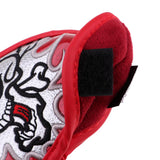 Maxbell Maxbell 9 Pieces Universal Skull Golf Iron Head Cover Club Putter Headcover Red