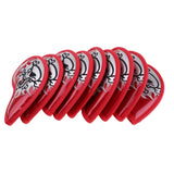 Maxbell Maxbell 9 Pieces Universal Skull Golf Iron Head Cover Club Putter Headcover Red