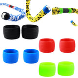 2 Pair Road Bike Drop Bar Fixed Gear Bicycle Handlebar Tape Bundle Ring 01