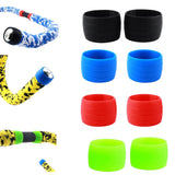 2 Pair Road Bike Drop Bar Fixed Gear Bicycle Handlebar Tape Bundle Ring 01
