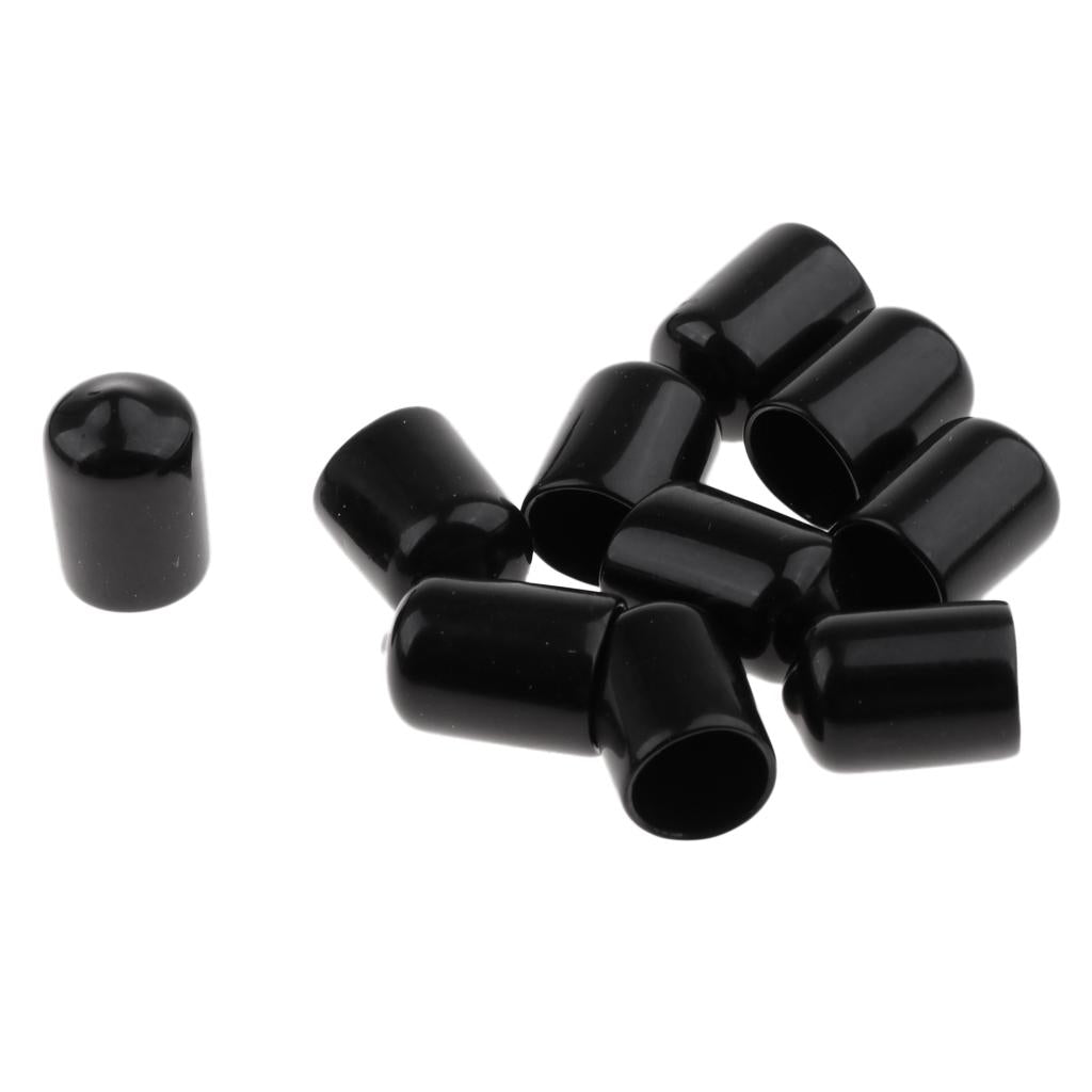 Maxbell Maxbell 10 Pieces Billiards Pool Cue Tips Rubber Protector Head Cover Supplies 14mm