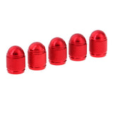 Maxbell 5 Pieces Aluminum Bicycle Bike Schrader Air Valve Dust Cap Cover Red - Aladdin Shoppers