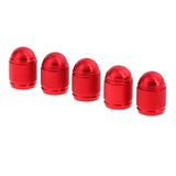 Maxbell 5 Pieces Aluminum Bicycle Bike Schrader Air Valve Dust Cap Cover Red - Aladdin Shoppers