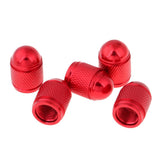 Maxbell 5 Pieces Aluminum Bicycle Bike Schrader Air Valve Dust Cap Cover Red - Aladdin Shoppers