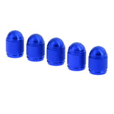 Maxbell 5 Pieces Aluminum Bicycle Bike Schrader Air Valve Dust Cap Cover Blue - Aladdin Shoppers