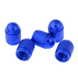 Maxbell 5 Pieces Aluminum Bicycle Bike Schrader Air Valve Dust Cap Cover Blue - Aladdin Shoppers