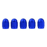 Maxbell 5 Pieces Aluminum Bicycle Bike Schrader Air Valve Dust Cap Cover Blue - Aladdin Shoppers