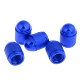 Maxbell 5 Pieces Aluminum Bicycle Bike Schrader Air Valve Dust Cap Cover Blue - Aladdin Shoppers