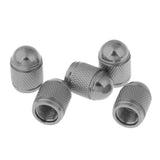 Maxbell 5 Pieces Aluminum Bicycle Bike Schrader Air Valve Dust Cap Cover Titanium - Aladdin Shoppers