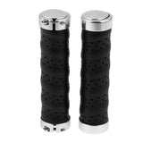 Maxbell Leather Bicycle Handlebar Grips 1Pair Mountain Bike Cycling Part Black - Aladdin Shoppers