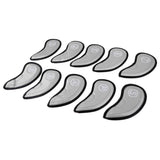 Maxbell 10 Pieces Golf Iron Club Head Cover Protector Set Replacement Silver - Aladdin Shoppers