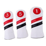 Maxbell Golf Driver Head Cover, 3 or 5 Fairway Woods Headcovers 3Pcs White Set - Aladdin Shoppers