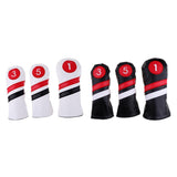 Maxbell Golf Driver Head Cover, 3 or 5 Fairway Woods Headcovers 3Pcs White Set - Aladdin Shoppers