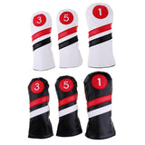 Maxbell Golf Driver Head Cover, 3 or 5 Fairway Woods Headcovers 3Pcs White Set - Aladdin Shoppers