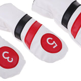 Maxbell Golf Driver Head Cover, 3 or 5 Fairway Woods Headcovers 3Pcs White Set - Aladdin Shoppers