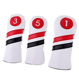 Maxbell Golf Driver Head Cover, 3 or 5 Fairway Woods Headcovers 3Pcs White Set - Aladdin Shoppers