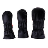 Maxbell Maxbell Golf Driver Head Cover, 3 or 5 Fairway Woods Headcovers 3Pcs Black Set