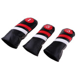 Maxbell Golf Driver Head Cover, 3 or 5 Fairway Woods Headcovers 3Pcs Black Set - Aladdin Shoppers