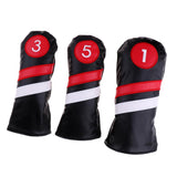 Maxbell Golf Driver Head Cover, 3 or 5 Fairway Woods Headcovers 3Pcs Black Set - Aladdin Shoppers