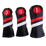 Maxbell Golf Driver Head Cover, 3 or 5 Fairway Woods Headcovers 3Pcs Black Set - Aladdin Shoppers