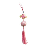 Maxbell Maxbell Chinese Knot Tassel with Golf Ball Home Car Office Hanging Decoration Pink