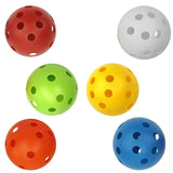 Maxbell Maxbell 6-Pack Colorful Plastic Golf Practice Balls – Airflow Hollow 72mm Golf Training Balls for Driving Range/ Swing Practice Home Office Use