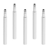 Maxbell Maxbell 5 Pieces Presta Valve Extender for Fixed Gear Bike/Road Bike Silver 60mm