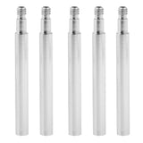 Maxbell Maxbell 5 Pieces Presta Valve Extender for Fixed Gear Bike/Road Bike Silver 60mm