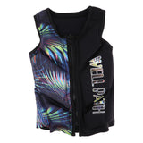 Kids Swimming Float Life Jacket Buoyancy Aid Front Zip Vest Black  XS