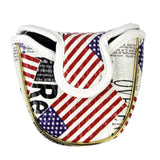 Maxbell PU Golf Mallet Head Cover Center Putter Sleeve the Old Glory Semicircle L 1 - Aladdin Shoppers