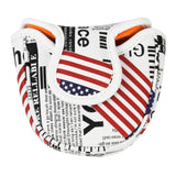 Maxbell Maxbell PU Golf Mallet Head Cover Center Putter Sleeve the Old Glory Semicircle L 2