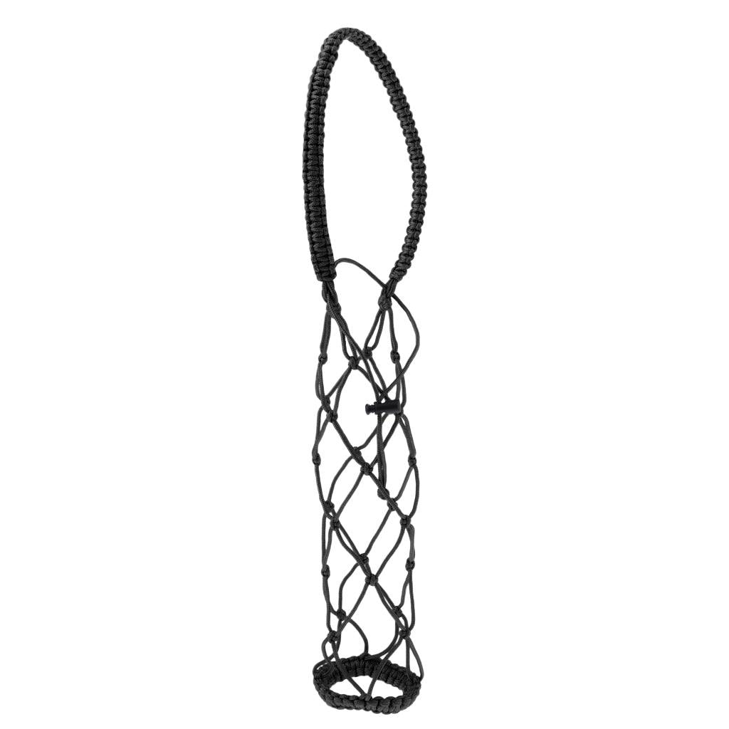 Maxbell Maxbell Water Bottle Net Holder Flask Mesh Carrier Paracord Handle 170z Black 500ml
