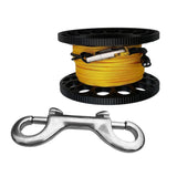 Maxbell Maxbell Compact Scuba Diving Dive Finger Spool Reel with 50Ft Yellow Line Black