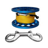 Maxbell Maxbell Compact Scuba Diving Dive Finger Spool Reel with 50Ft Yellow Line Blue