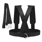 Maxbell Black Sled Harness Resistance Training Tire, Pull Strap Speed Exerciser Belt